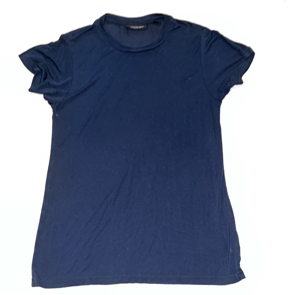 Something navy blue crew neck donegal tee